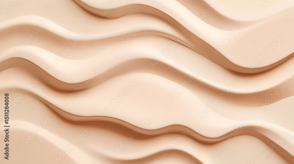 Obraz premium Light beige cream flowing wavy texture