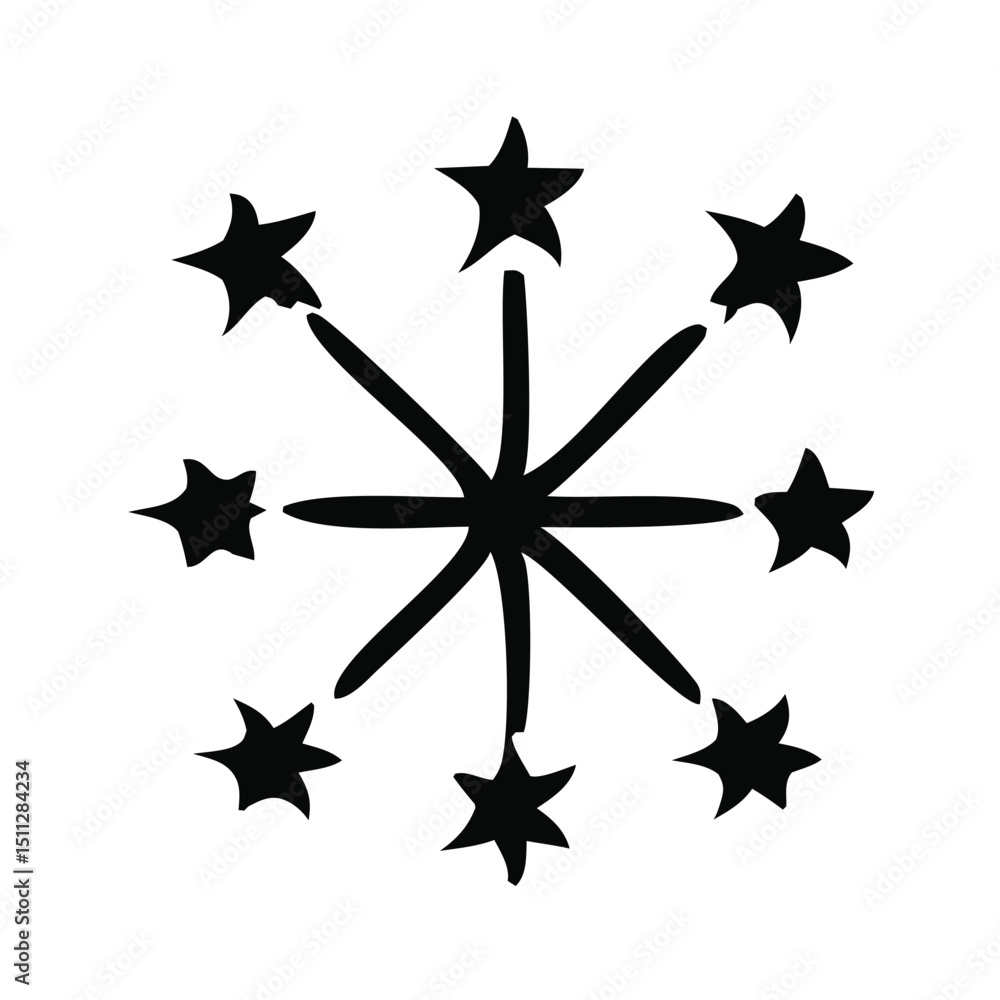 Obraz premium stars vector icon black
