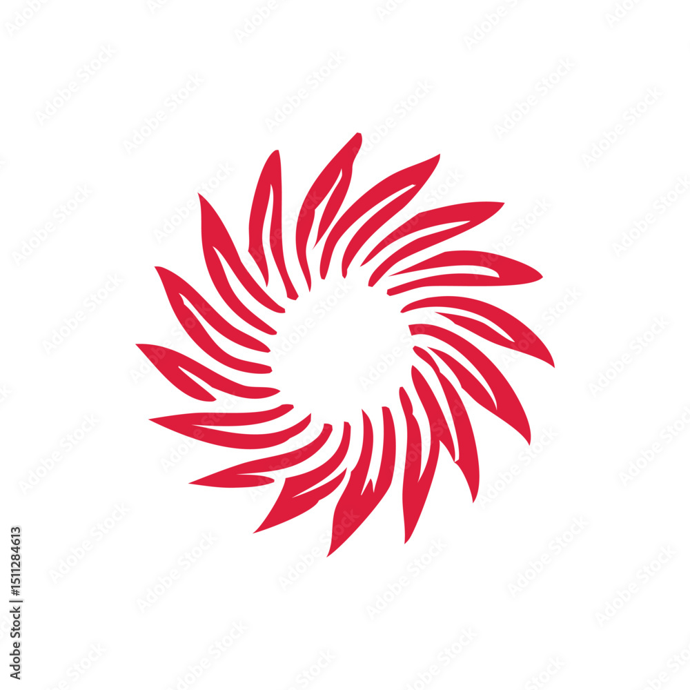 Obraz premium red flower vector