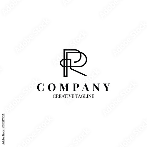 Minimalist letter R logo for your business in luxury concept. Logo design template