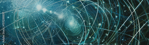 Intricate Network Connections on Abstract Background