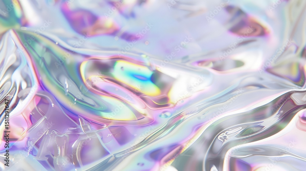 Fototapeta premium Abstract Iridescent Foil Texture Background