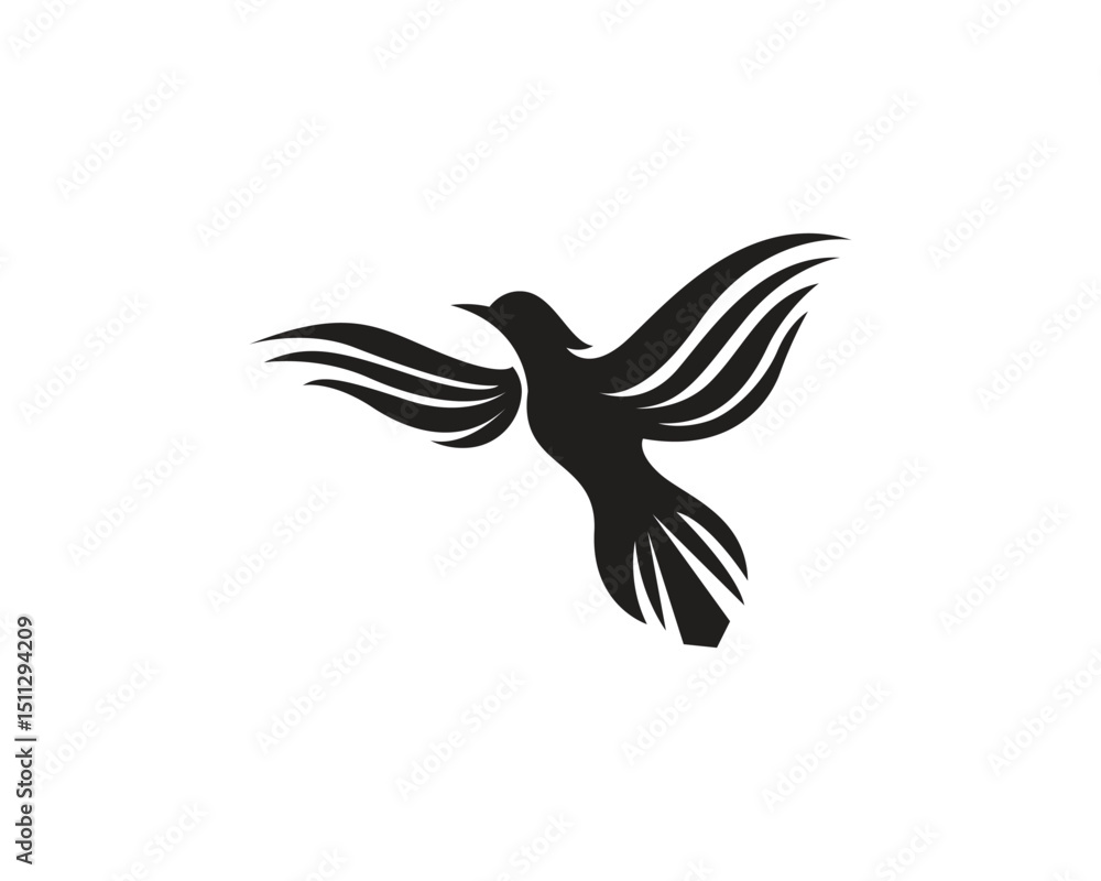 Obraz premium Wings bird sign abstract template icons app