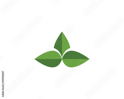 leaf green nature logo and symbol template Vector