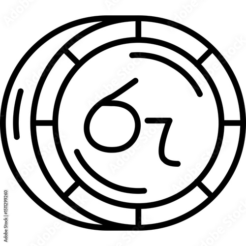 Sri Lankan Rupee Coin Vector Icon – Sri Lanka’s Currency Coin for Asian Economic Visuals, Currency Market Graphics, and Financial Presentation Resources