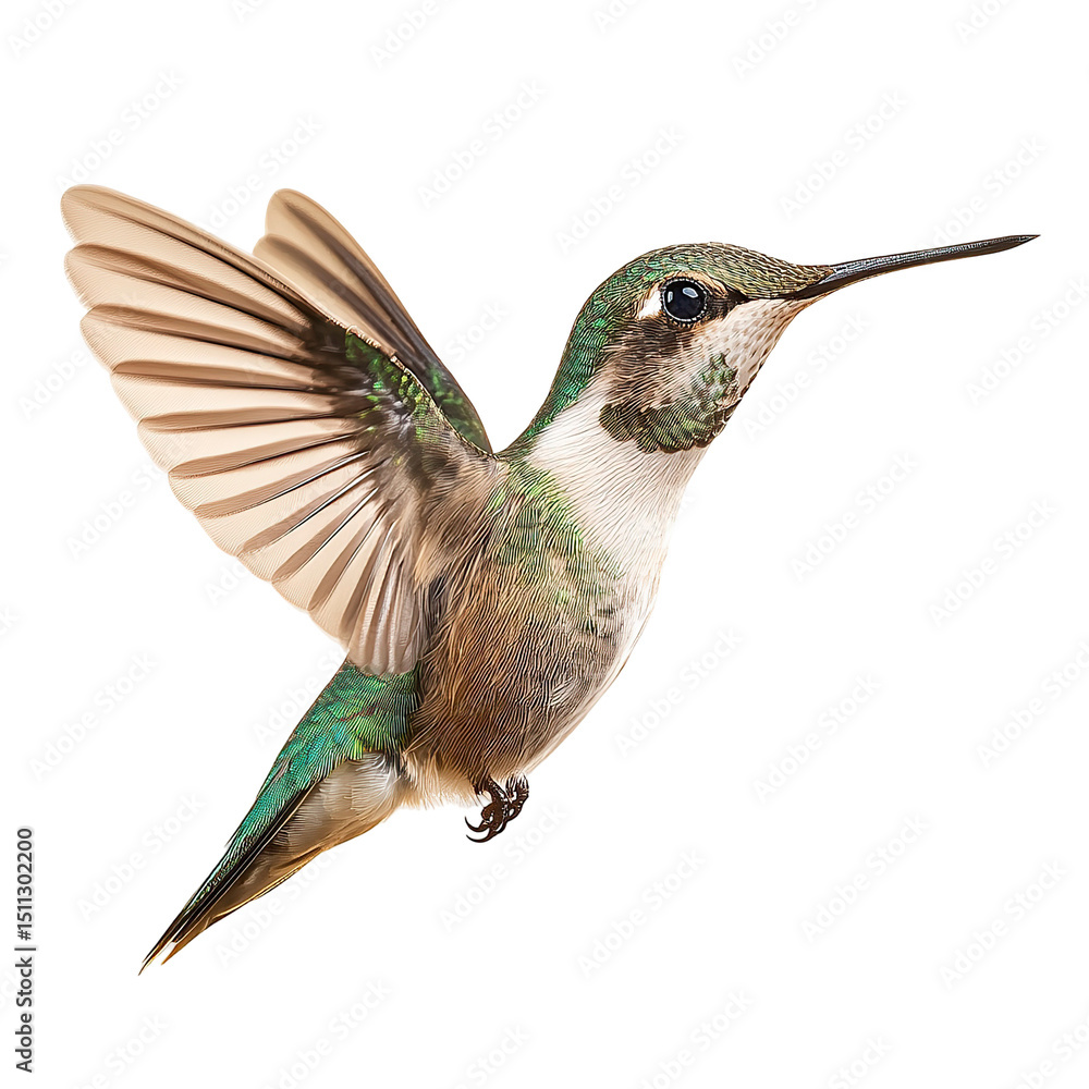 Fototapeta premium Hummingbird isolated in transparent background