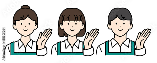 店員さん エプロン こちら