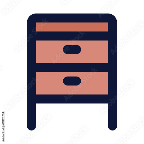 bedside table icon for illustration