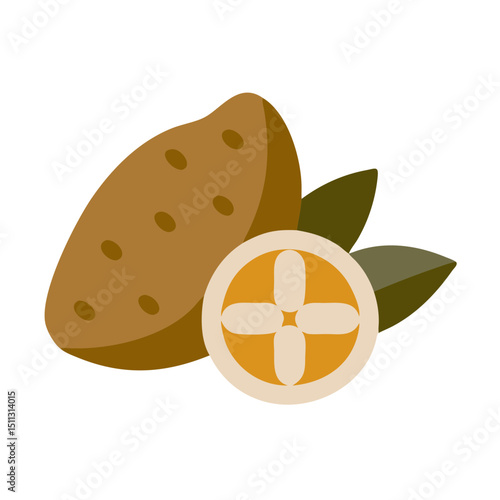 Cartoon sweet potato illustration for children’s food education