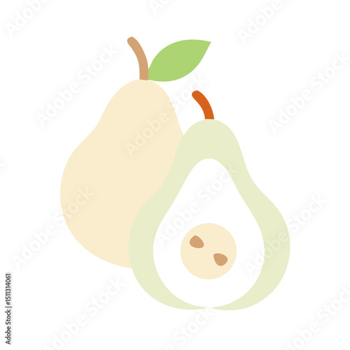 Pear Fruit Icon for Healthy Baby Food and Weaning Meals