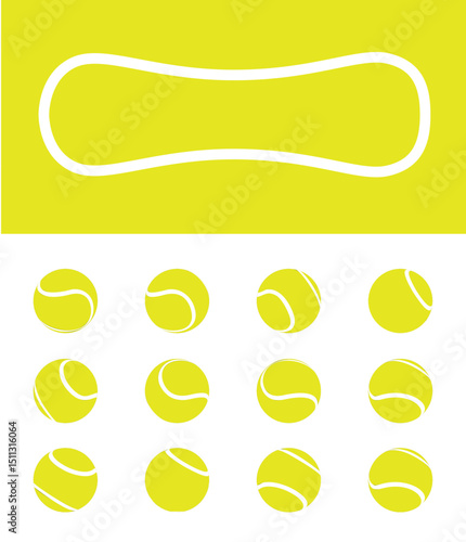 Tennis Ball Spinning Frame Sequence and Texture Vector