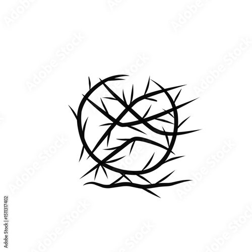 tumbleweed icon handdrawn 