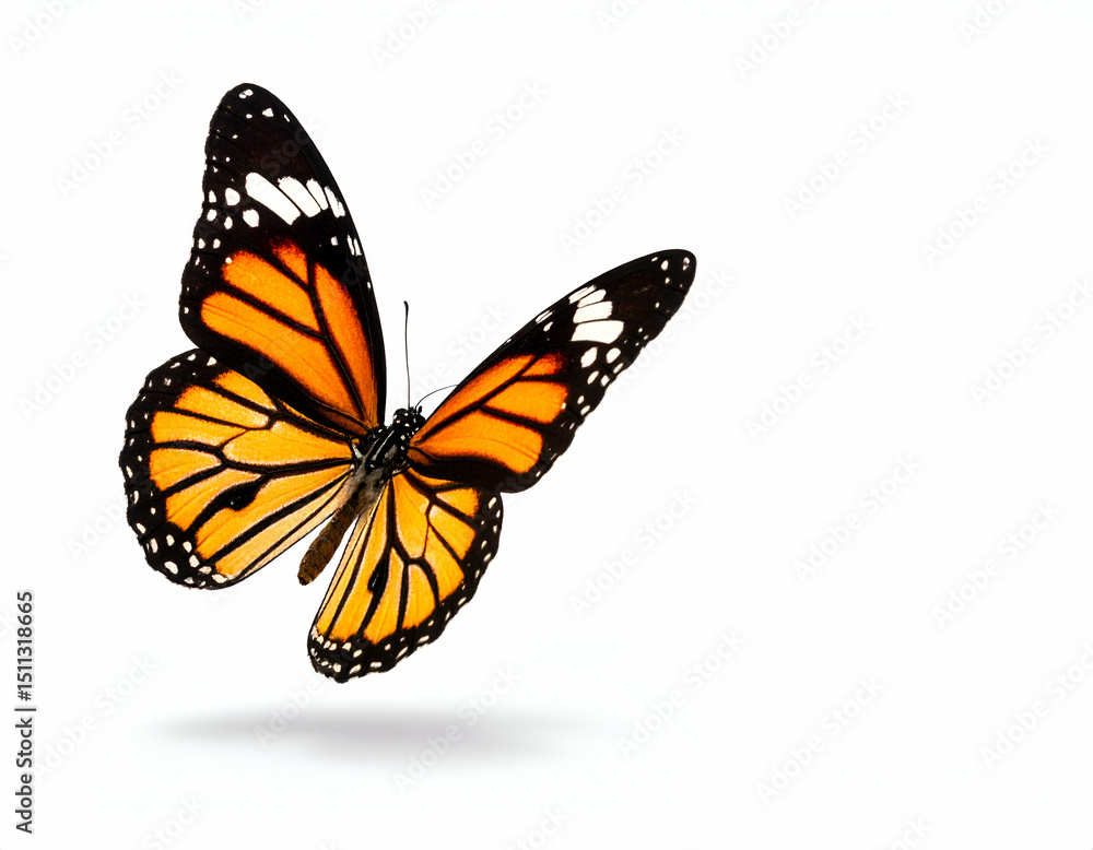Orange Butterfly with Open Wings Hovering A Stunning Isolated Image Orange Butterfly with Open Wings Hovering A Stunning Isolated Image