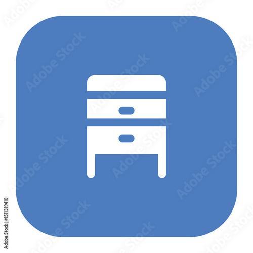 bedside table icon for illustration