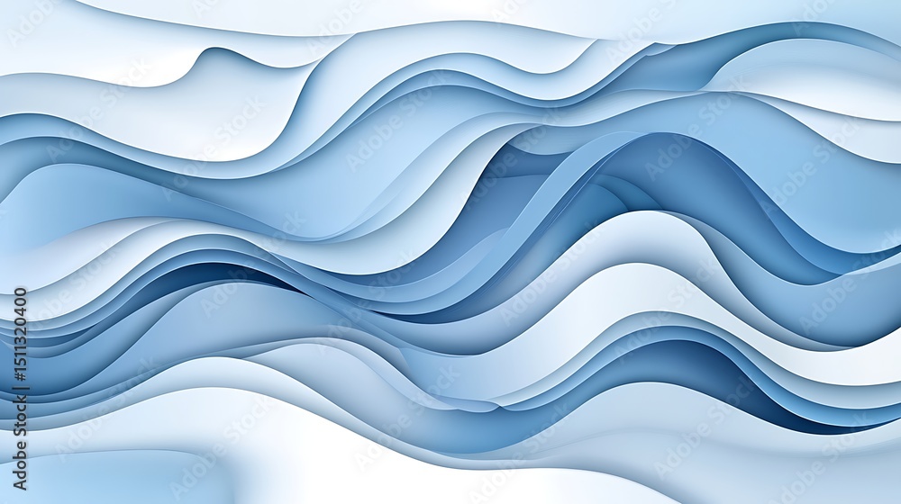 Obraz premium Abstract wavy layered design (44)