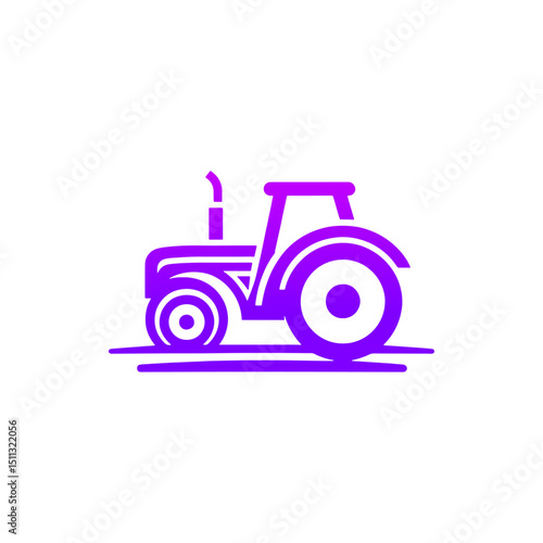 vector illustration of a tractor logo design