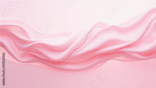 Abstract background with soft pink gradient and flowing line.