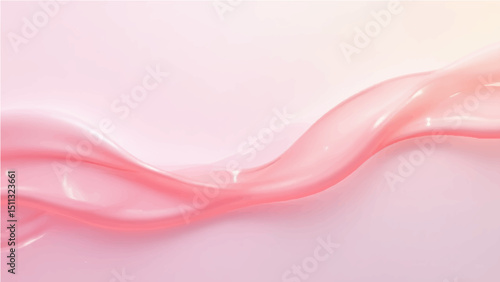 Abstract background with soft pink gradient and flowing line.