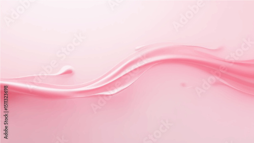 Abstract background with soft pink gradient and flowing line.
