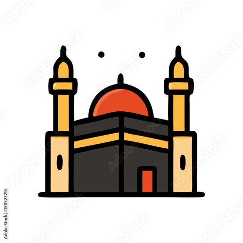 2d icon with hajj theme. Perfect for your projects, digital marketing, website design