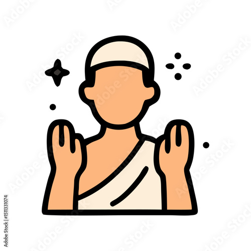 2d icon with hajj theme. Perfect for your projects, digital marketing, website design