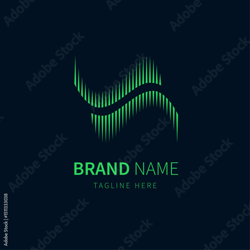 twin aurora logo simple flat design