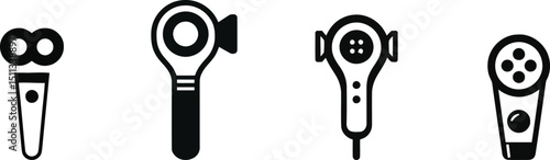 Vector illustration of electric facial massager on a plain white background

