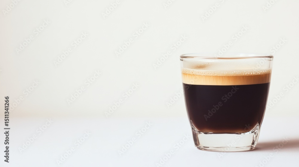 Espresso Shot on White Background Espresso Shot on White Background