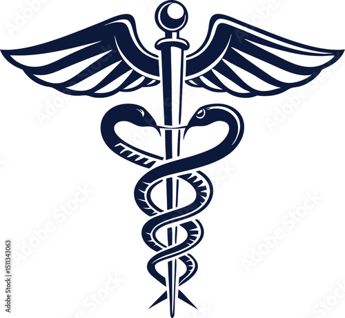 Caduceus medical symbol vector illustration