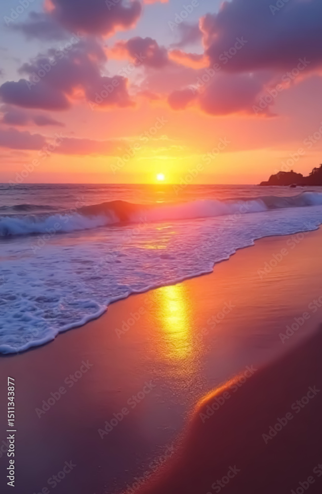 Fototapeta premium sunset on the beach