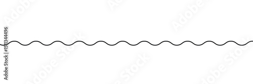 Black on white Horizontal zig zag line wave element. undulating zigzag, crisscross stripes . Vector Illustration . EPS 20 .  