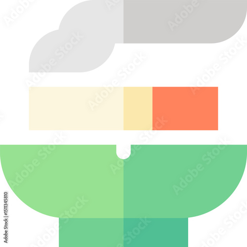 ashtray illustration on a white background    