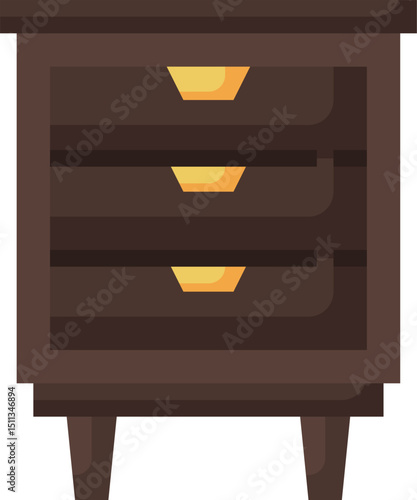 bedside table illustration on a white background   