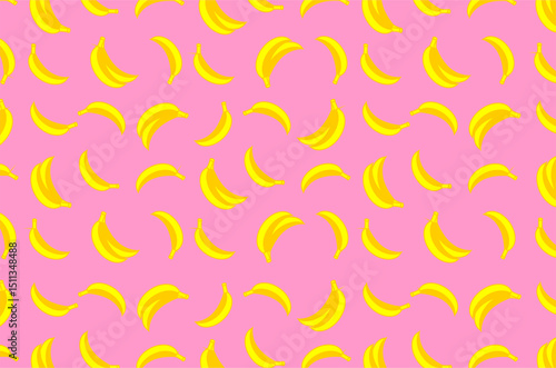 Bananas seamless pattern, vector illustration of bananas, design of bananas pattern. Perfect for background, packaging, textile, fabric, wrapping paper and other commercial needs.