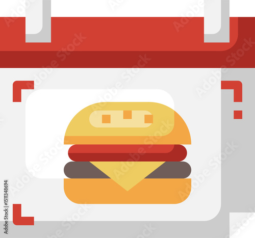 burger illustration on a white background   