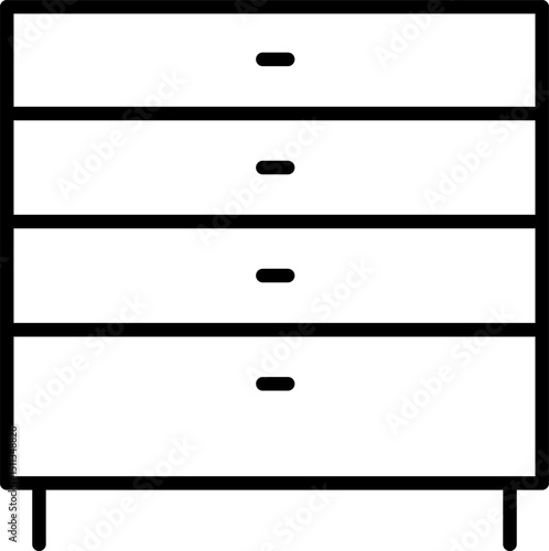 cabinet drawer illustration on a white background    