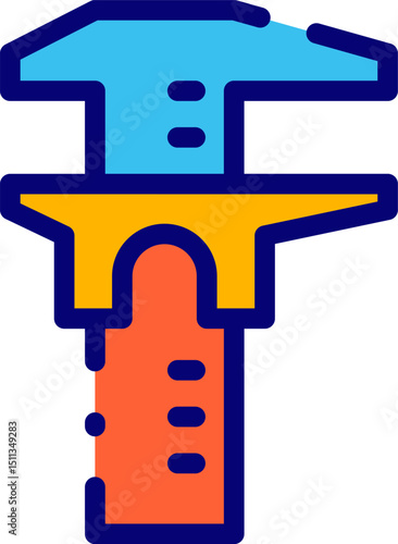 caliper illustration on a white background   