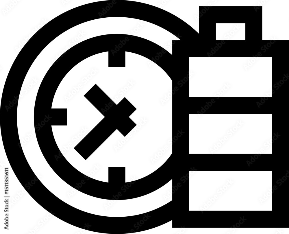 Fototapeta premium clock illustration on a white background 