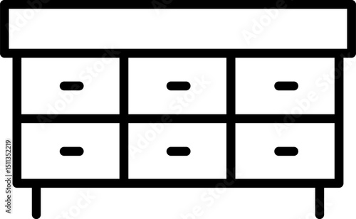 coffee table illustration on a white background    