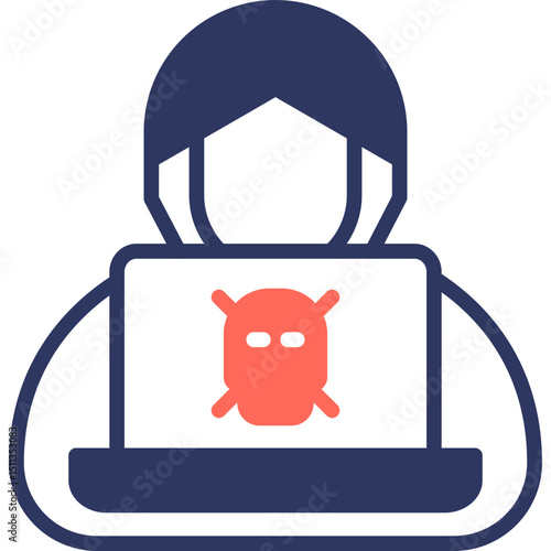 Hacker mixed color icon
