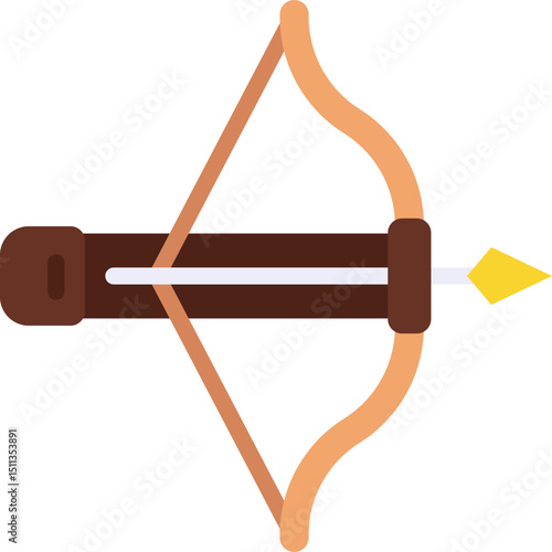 crossbow illustration on a white background   