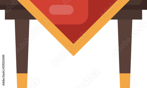 dinning table illustration on a white background  