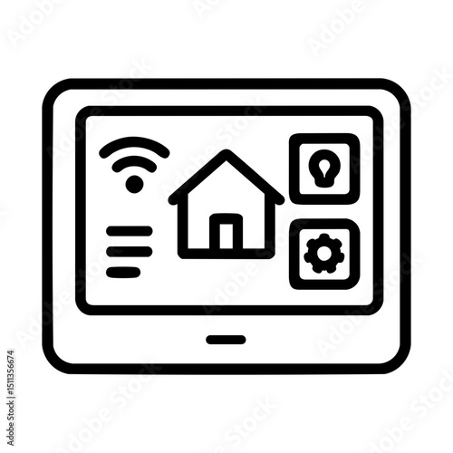 Smart home control panel interface icon