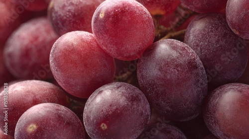 Close up red grapes cluster
