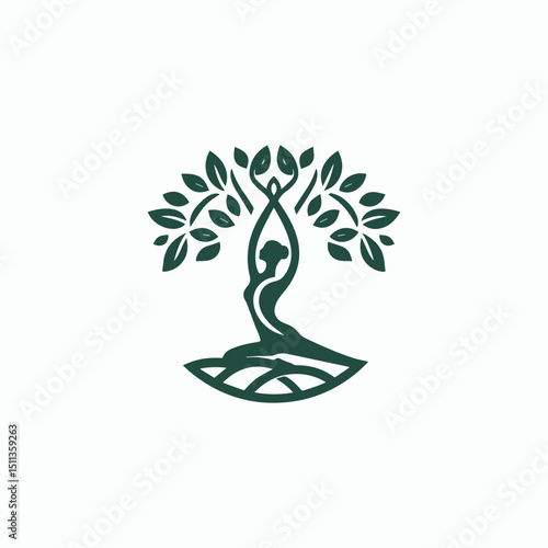 Yoga tree women logo