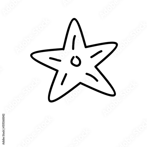 Star doodle icon