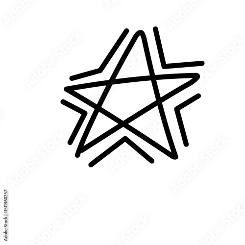 Star doodle icon