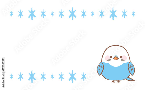 かわいいインコのメッセージカード