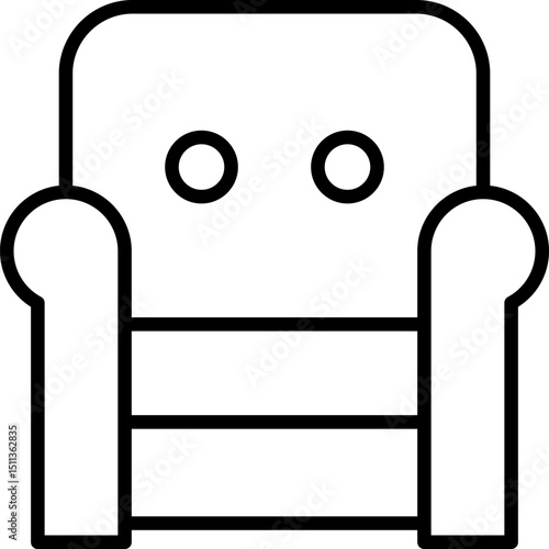 lounge chair illustration on a white background  