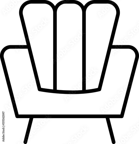 lounger illustration on a white background    